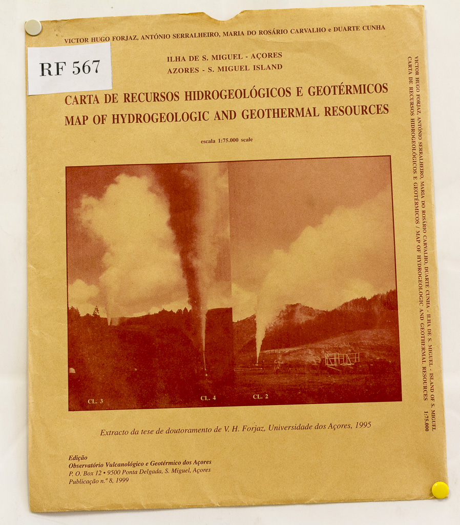 (RF 567) Carta de Recursos Hidrogeológicos e Geotérmicos