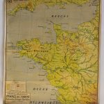 (RF 191) France de l´Ouest Normandie – Bretagne – Charents Carte Physique