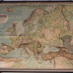 (RF 192) Orohydrographische Wandkarte don Europa