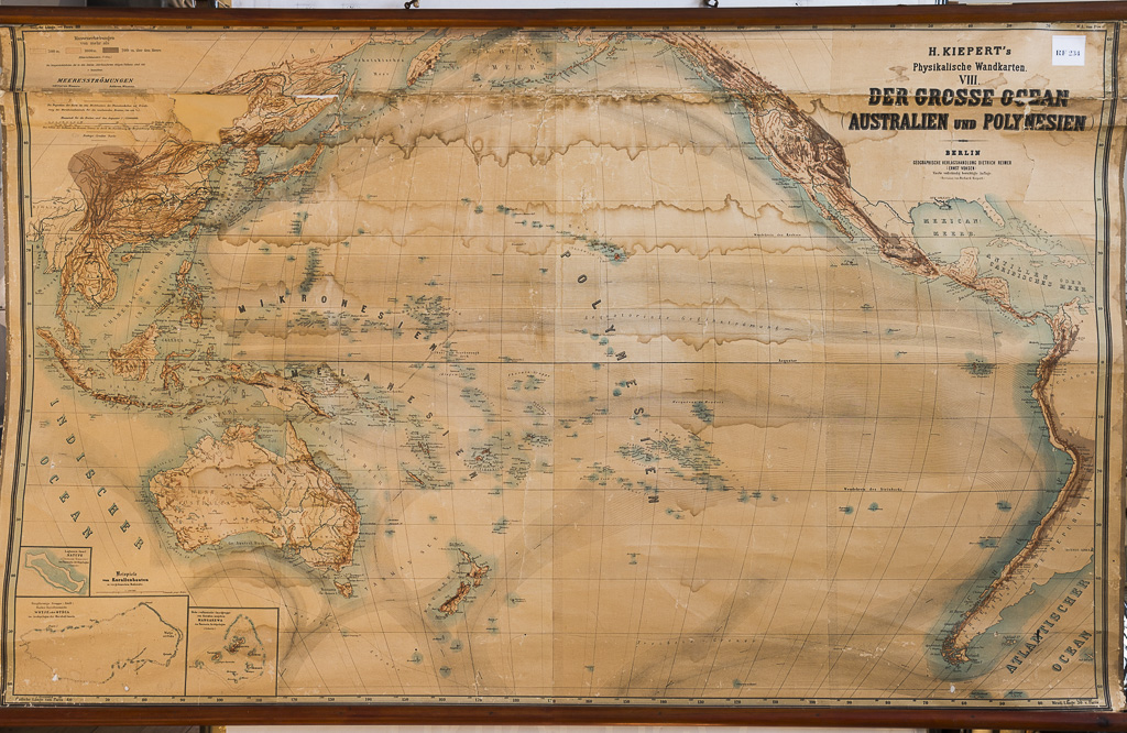 (RF 234) Der Grosse Ocean (Australien und Polynesien). Physikalische Wandkarten VIII.