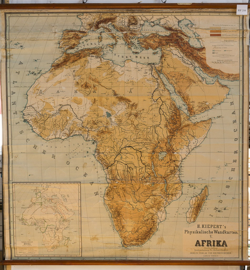 (RF 244) Afrika. Physikalische Wandkarten V.