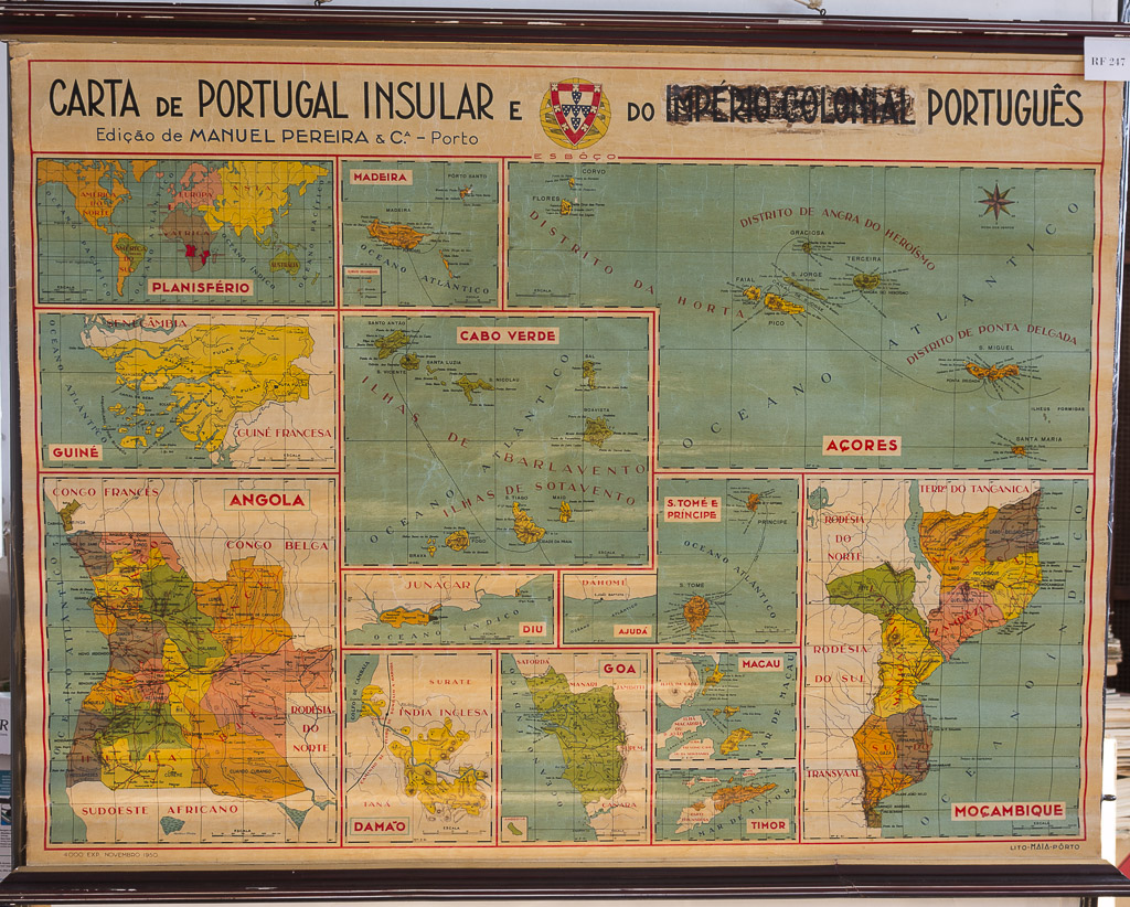 (RF 247) Mapa de Portugal Insular e do Império Colonial Português (esbôço)