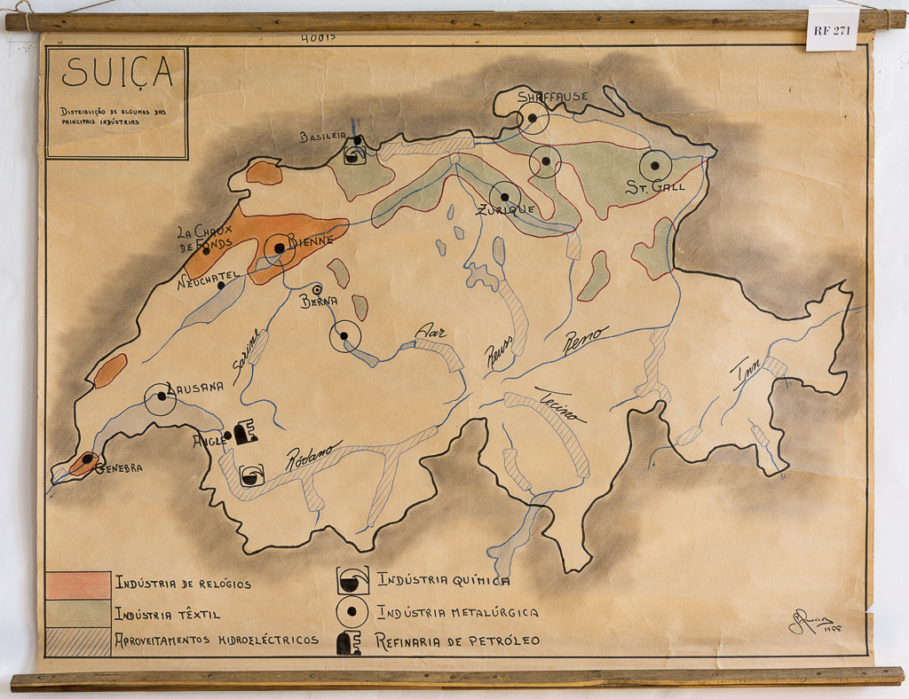 (RF 271) Suiça Distribuição de algumas das principais indústrias