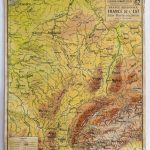 (RF 273) France De L´Est Jura – Bassin De La Saône Carte Physique