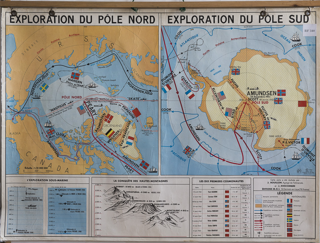 (RF 340) Exploration du Pôle Nord. Exploration du Pôle Sud.