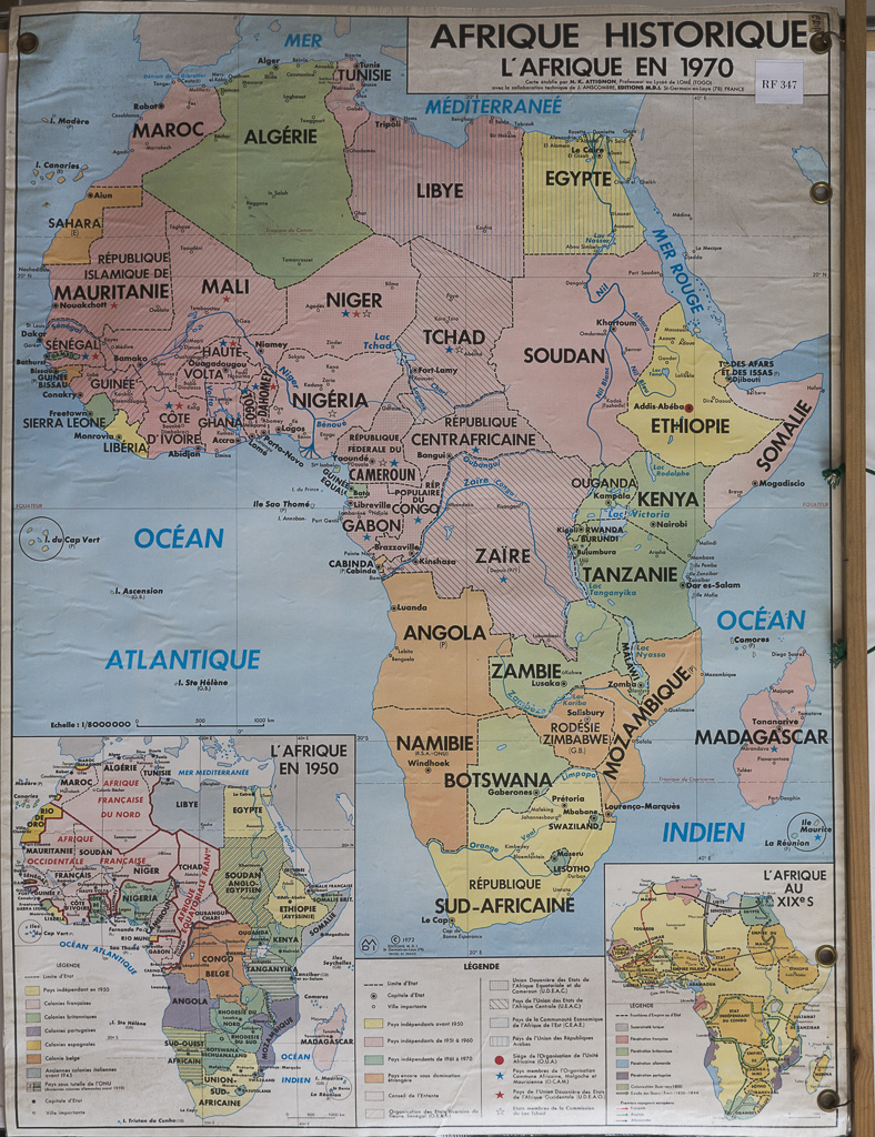 (RF 347) Afrique Historique. L´Afrique en 1970