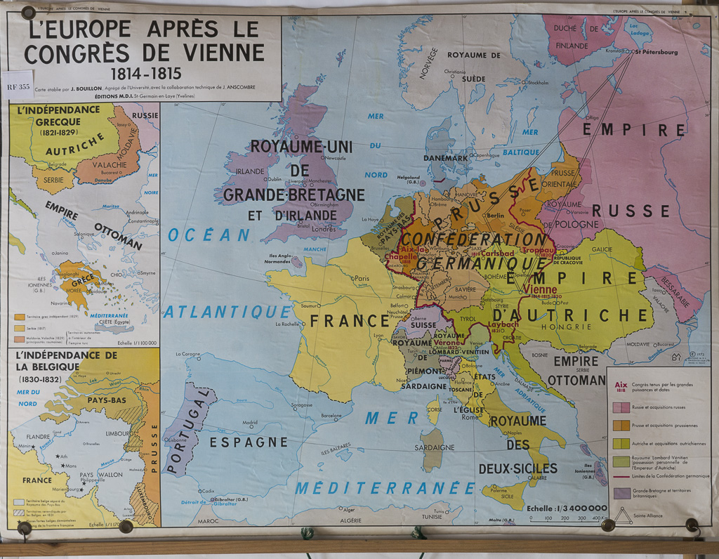 (RF 355) L´Europe Aprés Le Congrés De Vienne 1814 – 1815