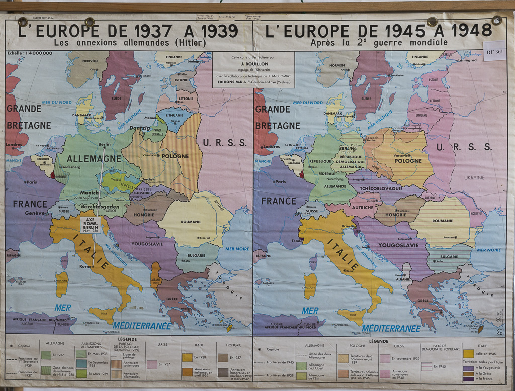 (RF 361) L´Europe de 1937 a 1939. L´Europe de 1945 a 1948.