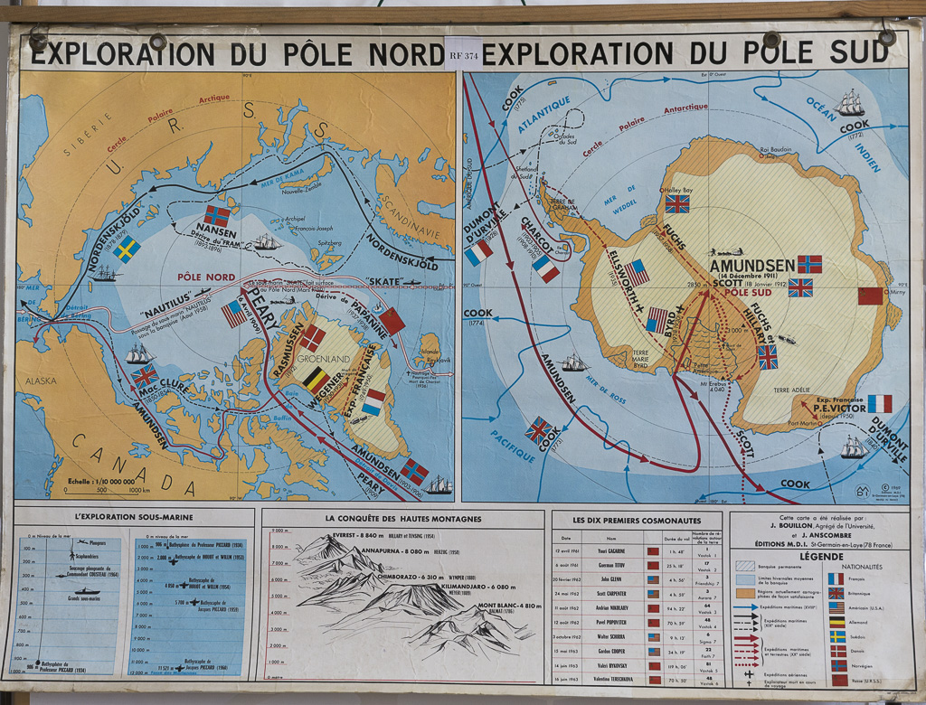 (RF 374) Exploration du Pôle Nord. Exploration du Pôle Sud.