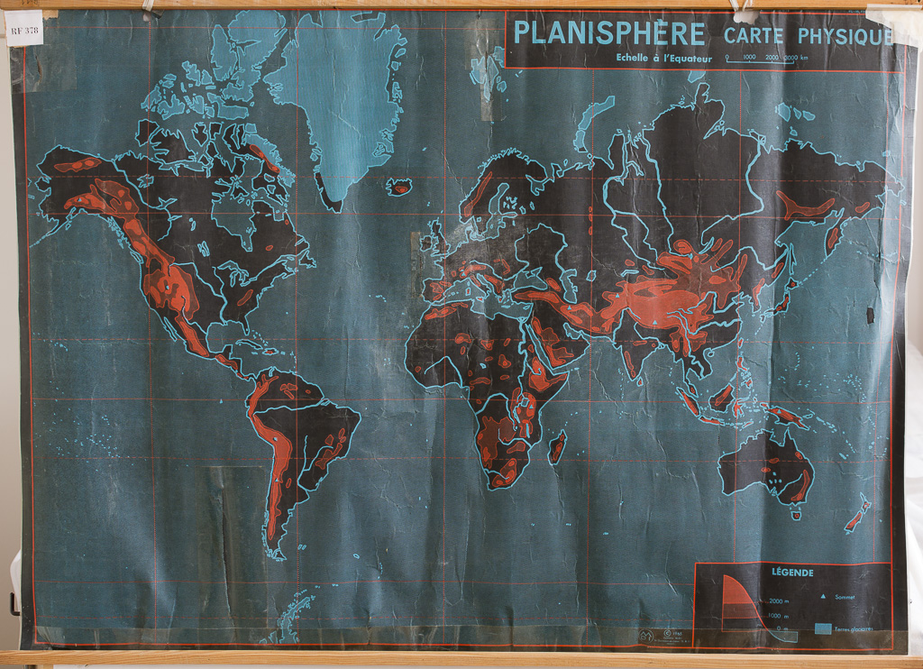 (RF 378) Planisphère – Carte Physique