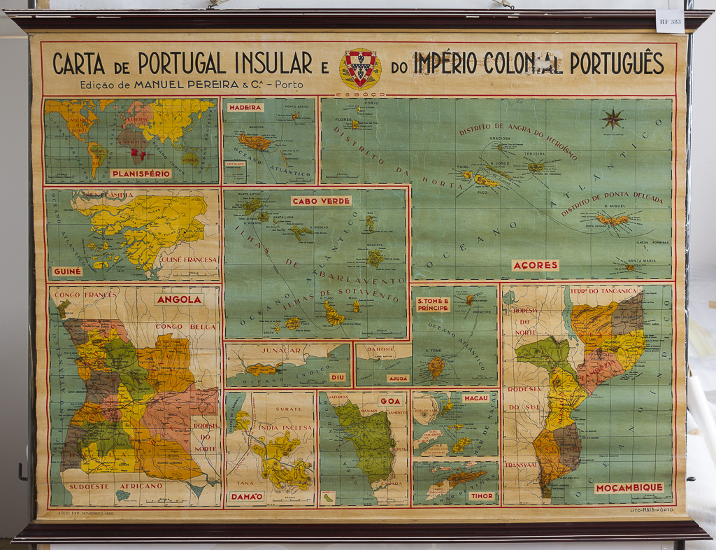 (RF 383) Mapa de Portugal Insular e do Império Colonial Português (Esbôço)