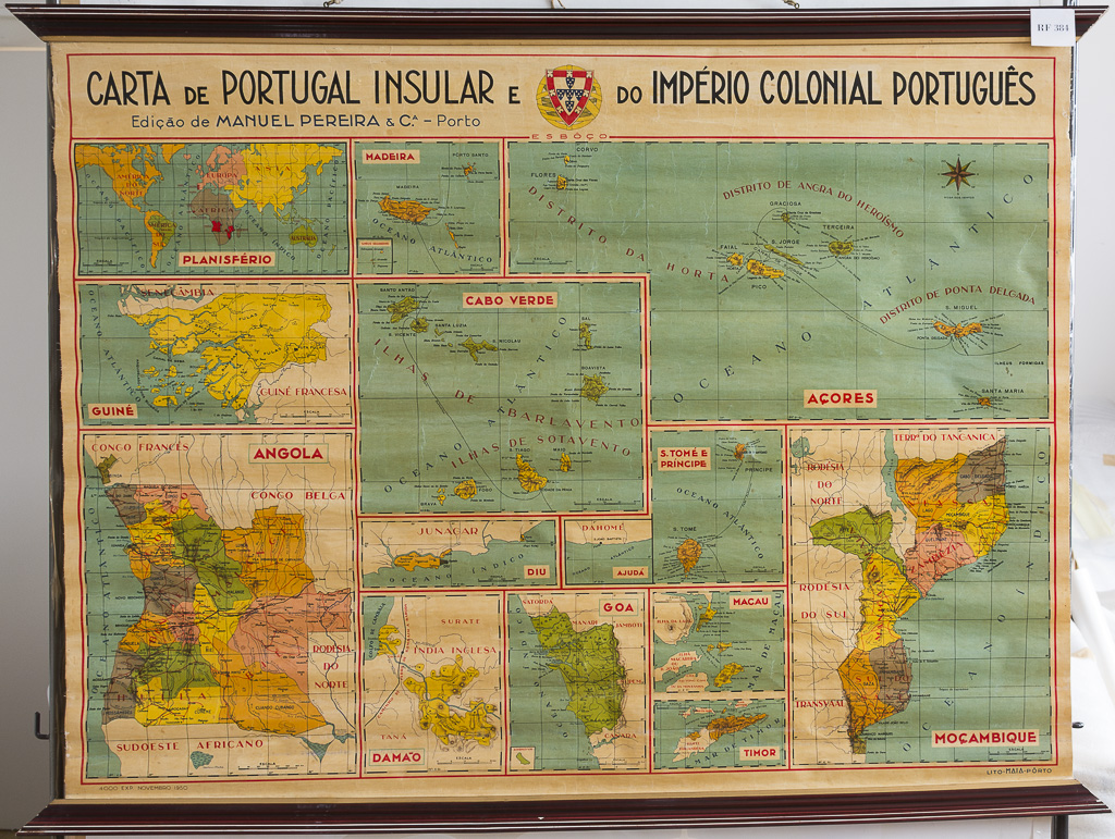 (RF 384) Mapa de Portugal Insular e do Império Colonial Português (Esbôço)