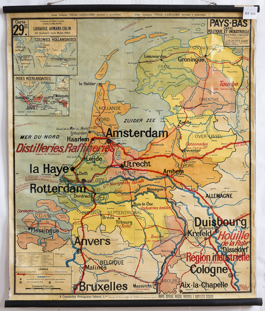 (RF 418) Pays-Bas Carte Politique et Industrielle