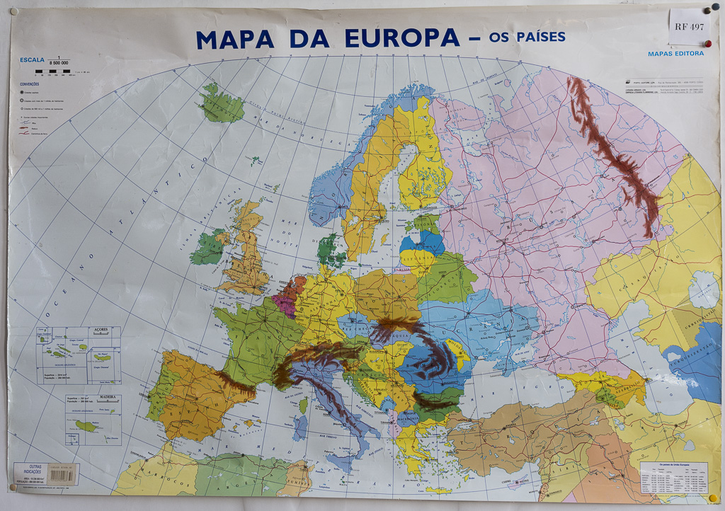 (RF 497) Mapa da Europa – os Países