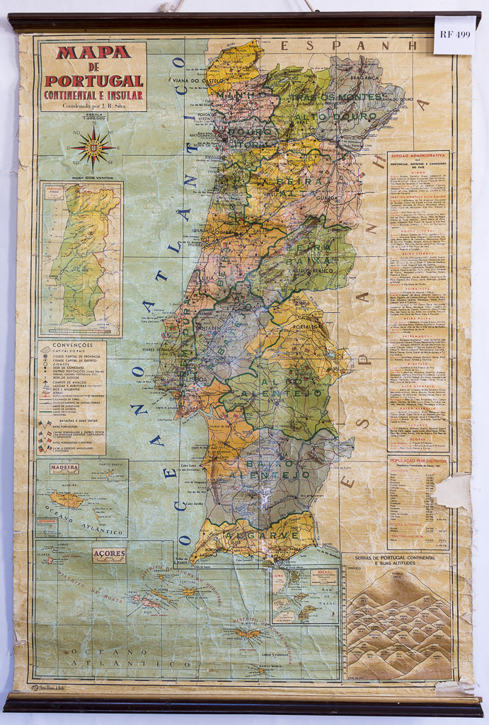 (RF 499) Mapa de Portugal Continental e Insular