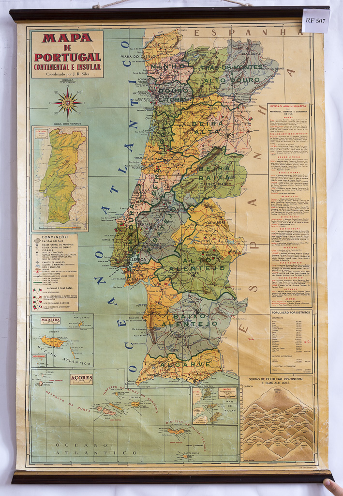 (RF 507) Mapa de Portugal Continental e Insular