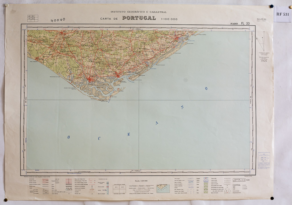 (RF 531) Carta Corográfica de Portugal na Escala 1/100000