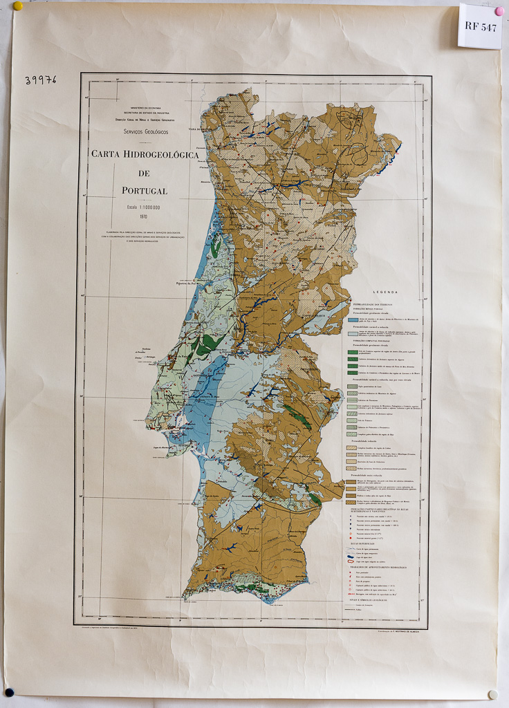 (RF 547) Carta das Nascentes Minerais de Portugal / Carta Geológica do Quaternário de Portugal / Carta Hidrogeológica de Portugal