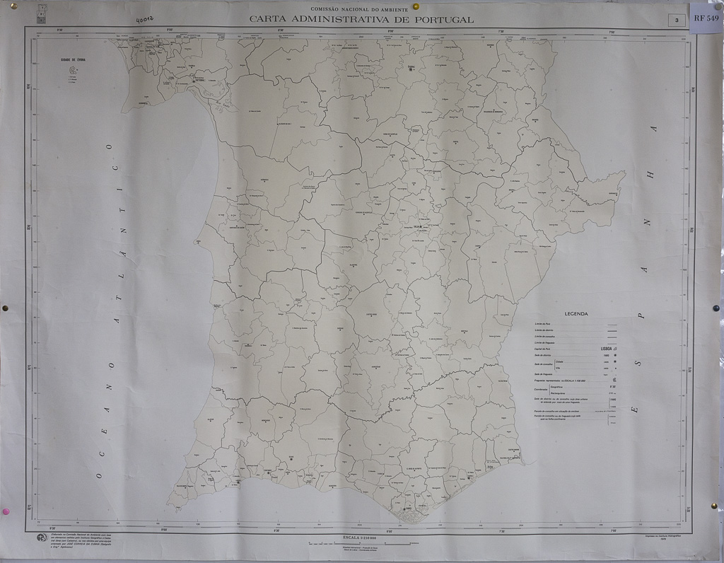 (RF 549) Carta Administrativa de Portugal