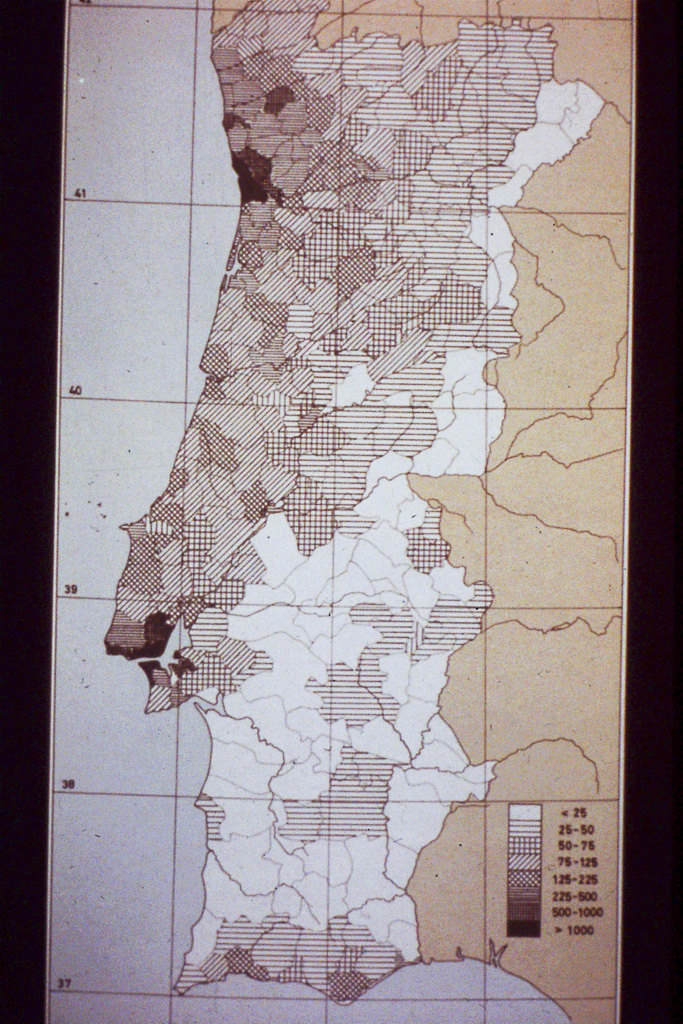 V. Distribuição da densidade da população