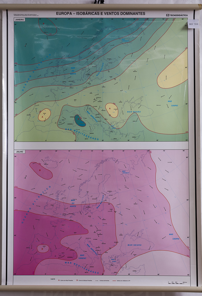 (RF 704) Europa – Isobáricas e Ventos dominantes