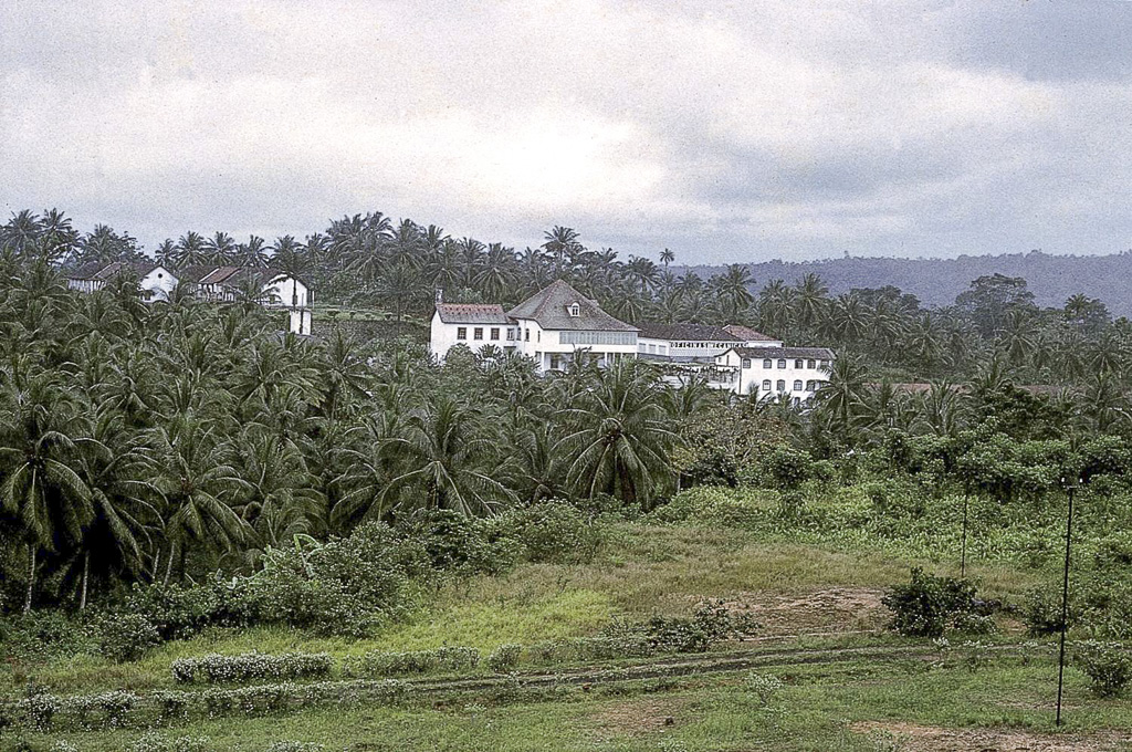 Casa grande e palmar, numa roça em São Tomé (1966)