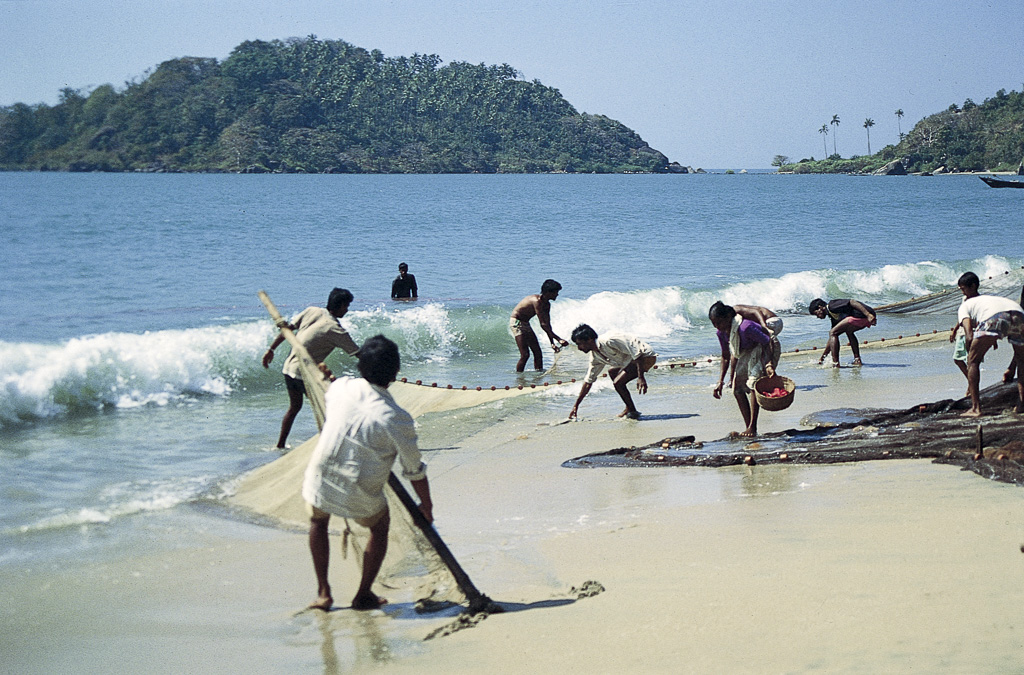 Recolhendo as redes, Palolem - Canácona - Goa (1958)